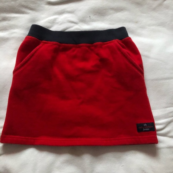 Calvin Klein Red mini skirt - Picture 1 of 3